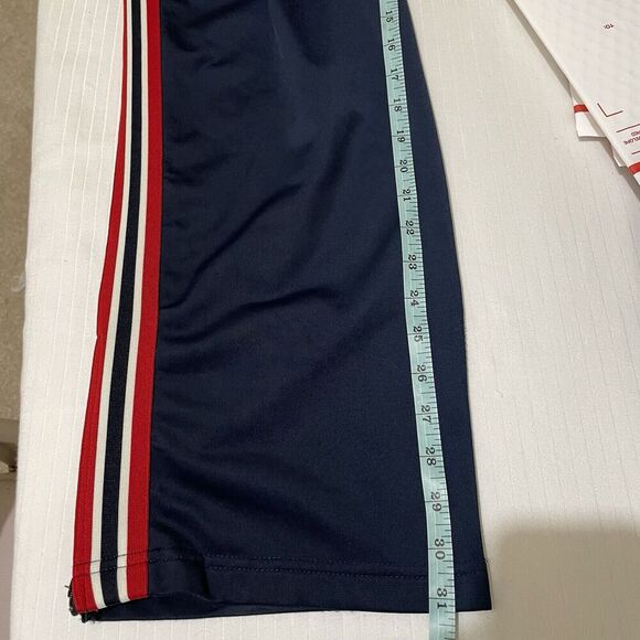 Tommy Hilfiger Blue Vintage 90s Nylon Track Pants Side Logo Mens Medium Y2K 2002 - Picture 10 of 11